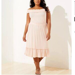 LOFT Plus LOFT Beach Off The Shoulder Dress